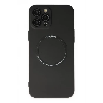 Newface Apple iPhone 12 Pro Kılıf Jack Magneticsafe Lens Silikon - Siyah