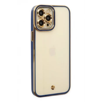 Newface Apple iPhone 12 Pro Kılıf Liva Lens Silikon - Mavi
