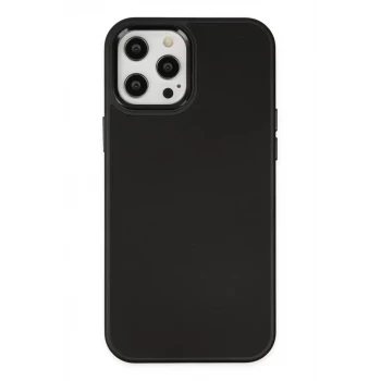 Newface Apple iPhone 12 Pro Max Kılıf Asya Deri Silikon - Siyah