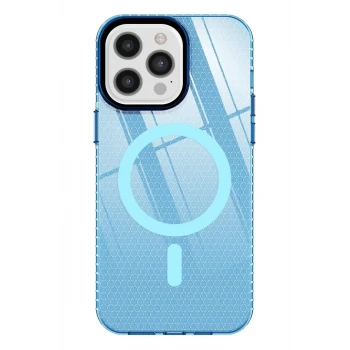 Newface Apple iPhone 12 Pro Max Kılıf Beta Magneticsafe Silikon - Mavi