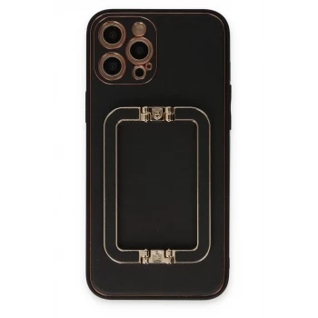 Newface Apple iPhone 12 Pro Max Kılıf Coco Elit Kapak - Siyah