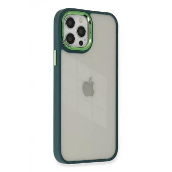 Newface Apple iPhone 12 Pro Max Kılıf Dora Kapak - Haki Yeşil