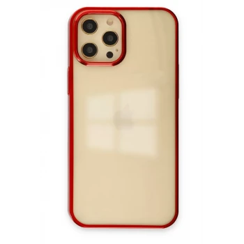 Newface Apple iPhone 12 Pro Max Kılıf Element Silikon - Kırmızı