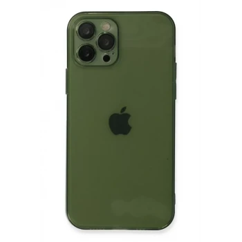 Newface Apple iPhone 12 Pro Max Kılıf Fly Lens Silikon - Yeşil