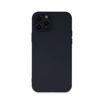 Newface Apple iPhone 12 Pro Max Kılıf Lansman Glass Kapak - Lacivert
