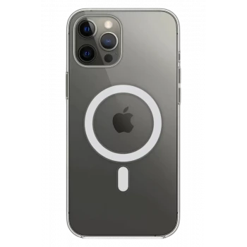 Newface Apple iPhone 12 Pro Max Kılıf Magneticsafe Şeffaf Silikon - Şeffaf