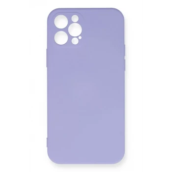 Newface Apple iPhone 12 Pro Max Kılıf Nano içi Kadife Silikon - Lila