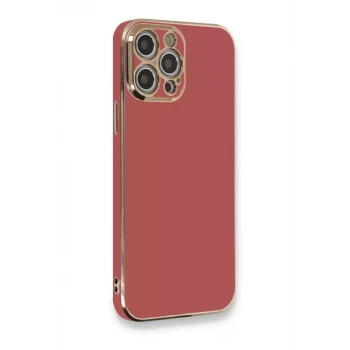 Newface Apple iPhone 12 Pro Max Kılıf Volet Silikon - Kırmızı