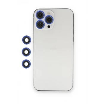 Newface Apple iPhone 12 Pro Max Shine Kamera Lens - Lacivert