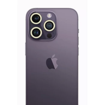 Newface Apple iPhone 12 Pro Neon Fosforlu Kamera Lens - Beyaz