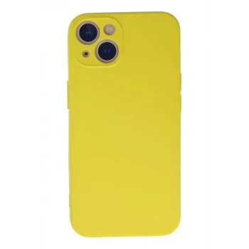 Newface Apple iPhone 13 Mini Kılıf Nano içi Kadife Silikon - Sarı