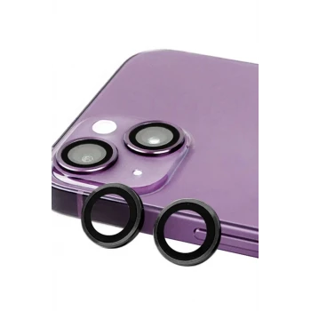 Newface Apple iPhone 13 Mini Raze Metal Kamera Lens - Siyah
