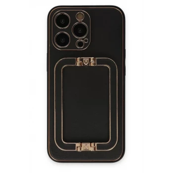 Newface Apple iPhone 13 Pro Kılıf Coco Elit Kapak - Siyah