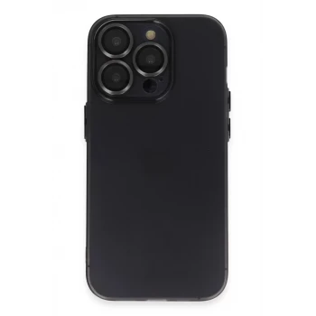 Newface Apple iPhone 13 Pro Kılıf Luko Lens Silikon - Siyah