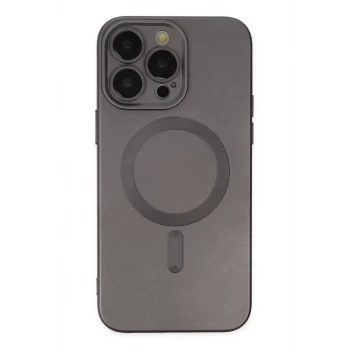 Newface Apple iPhone 13 Pro Kılıf Moshi Lens Magneticsafe Silikon - Füme