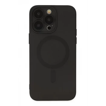 Newface Apple iPhone 13 Pro Kılıf Moshi Lens Magneticsafe Silikon - Siyah