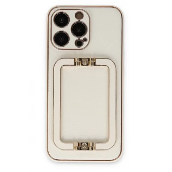 Newface Apple iPhone 13 Pro Max Kılıf Coco Elit Kapak - Beyaz