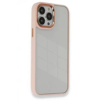 Newface Apple iPhone 13 Pro Max Kılıf Dora Kapak - Pudra