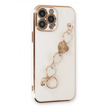 Newface Apple iPhone 13 Pro Max Kılıf Esila Silikon - Beyaz