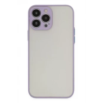 Newface Apple iPhone 13 Pro Max Kılıf Montreal Silikon Kapak - Mor