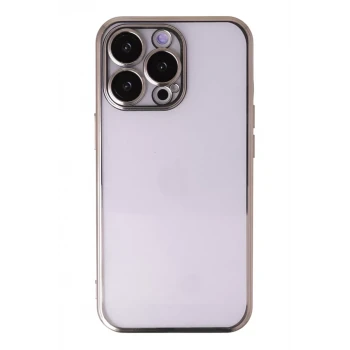 Newface Apple iPhone 13 Pro Max Kılıf Razer Lensli Silikon - Gold