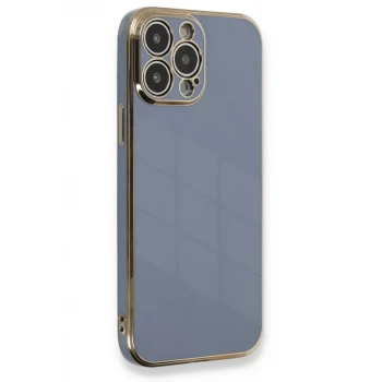 Newface Apple iPhone 13 Pro Max Kılıf Volet Silikon - Mavi