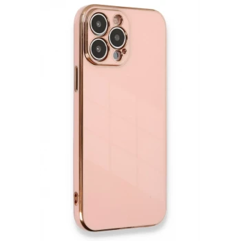 Newface Apple iPhone 13 Pro Max Kılıf Volet Silikon - Pembe