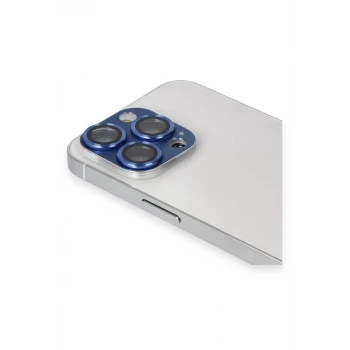 Newface Apple iPhone 13 Pro Max Pers Alüminyum Kamera Lens - Lacivert