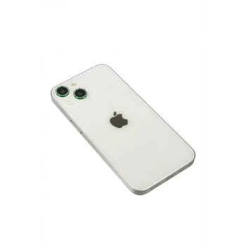 Newface Apple iPhone 14 Diamond Kamera Lens - Yeşil