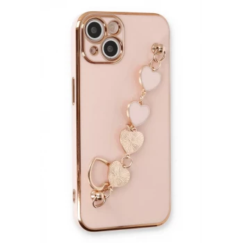 Newface Apple iPhone 14 Kılıf Esila Silikon - Pudra
