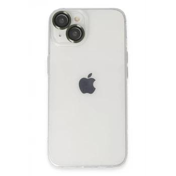Newface Apple iPhone 14 Kılıf Luko Lens Silikon - Yeşil