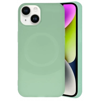 Newface Apple iPhone 14 Kılıf Maya Karbon Kapak - Su Yeşili