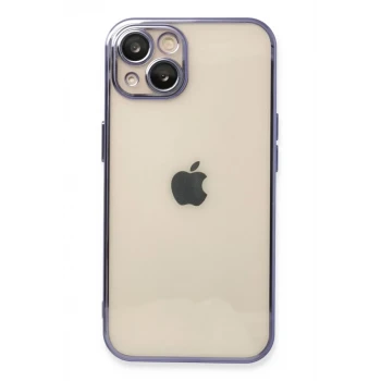 Newface Apple iPhone 14 Kılıf Razer Lensli Silikon - Mor
