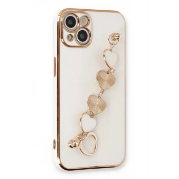 Newface Apple iPhone 14 Plus Kılıf Esila Silikon - Beyaz