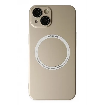 Newface Apple iPhone 14 Plus Kılıf Jack Magneticsafe Lens Silikon - Gold