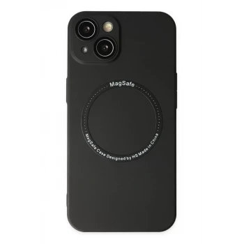Newface Apple iPhone 14 Plus Kılıf Jack Magneticsafe Lens Silikon - Siyah