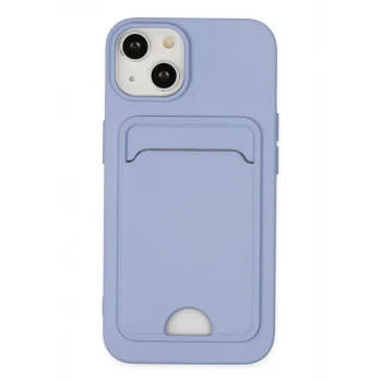 Newface Apple iPhone 14 Plus Kılıf Kelvin Kartvizitli Silikon - Lila