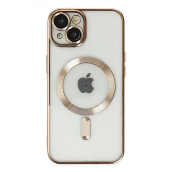 Newface Apple iPhone 14 Plus Kılıf Kross Magneticsafe Kapak - Gold