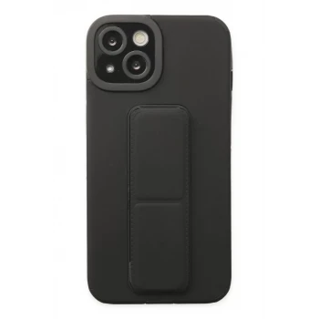 Newface Apple iPhone 14 Plus Kılıf Mega Standlı Silikon - Siyah