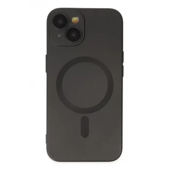 Newface Apple iPhone 14 Plus Kılıf Moshi Lens Magneticsafe Silikon - Siyah