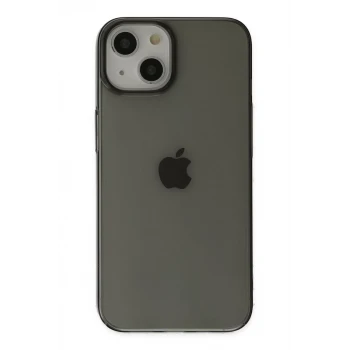 Newface Apple iPhone 14 Plus Kılıf Pc Sert Şeffaf Kapak - Siyah