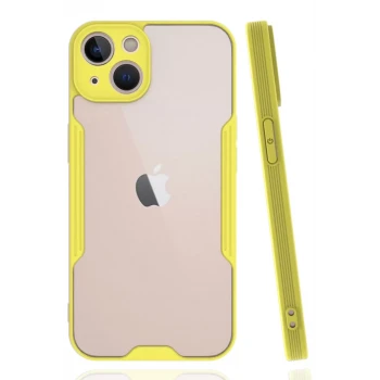 Newface Apple iPhone 14 Plus Kılıf Platin Silikon - Sarı
