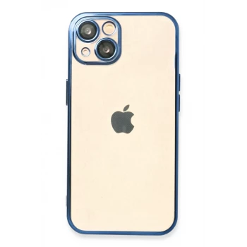Newface Apple iPhone 14 Plus Kılıf Razer Lensli Silikon - Açık Mavi