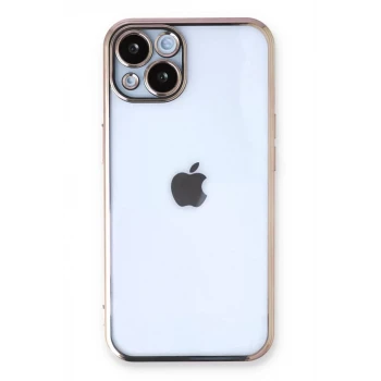 Newface Apple iPhone 14 Plus Kılıf Razer Lensli Silikon - Gold