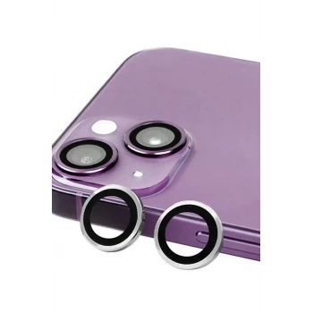 Newface Apple iPhone 14 Plus Raze Metal Kamera Lens - Gümüş