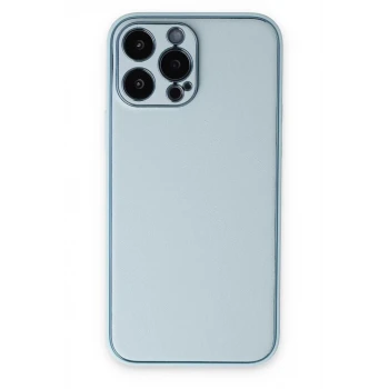 Newface Apple iPhone 14 Pro Kılıf Coco Deri Silikon Kapak - Sky Blue