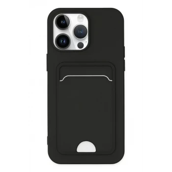 Newface Apple iPhone 14 Pro Kılıf Kelvin Kartvizitli Silikon - Siyah