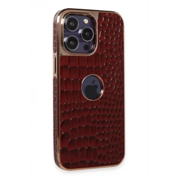 Newface Apple iPhone 14 Pro Kılıf Snake Kapak - Bordo