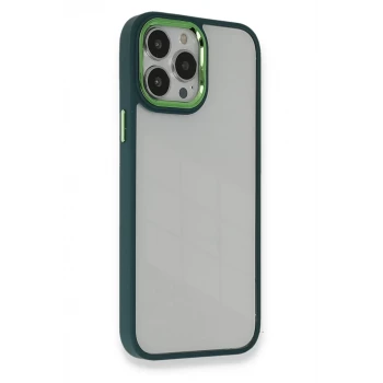 Newface Apple iPhone 14 Pro Max Kılıf Dora Kapak - Haki Yeşil