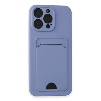 Newface Apple iPhone 14 Pro Max Kılıf Kelvin Kartvizitli Silikon - Lila